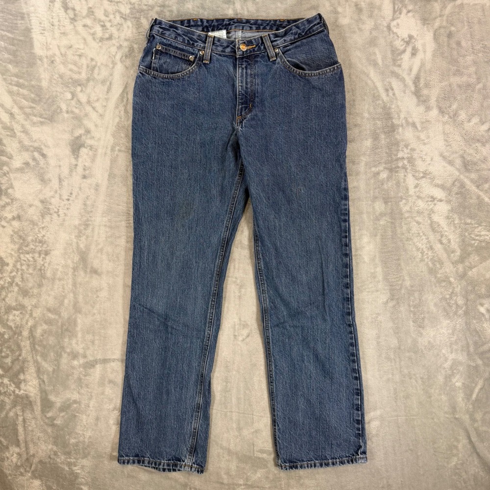 Carhartt Relaxed Fit Straight Leg Jeans Women's Size 10 x 32 Blue Medium Wash